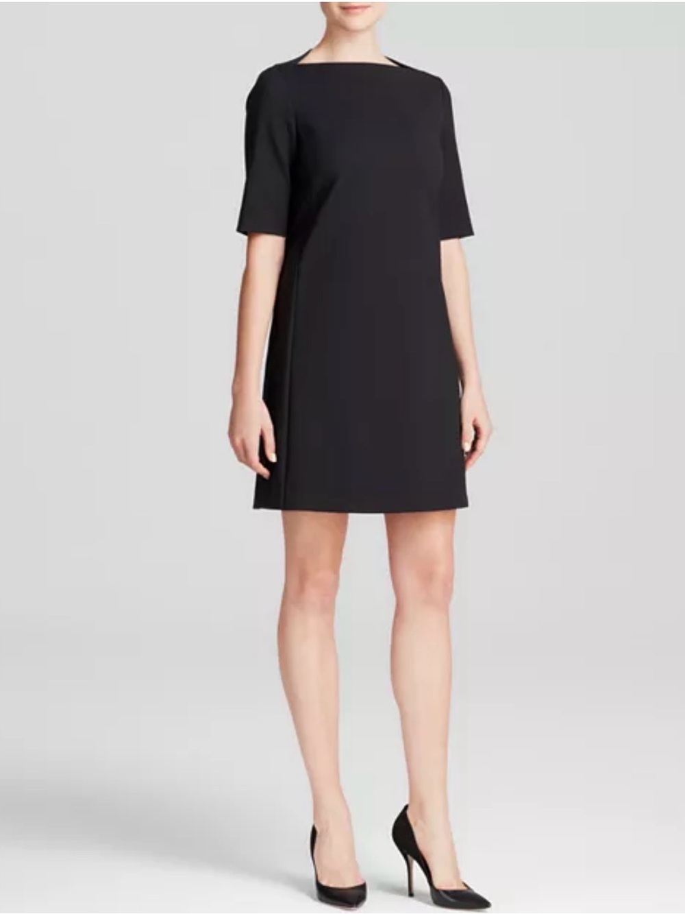 Theory Harkin Tribute Black Sheath Dress Size 4
